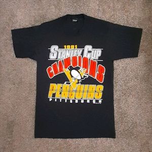 1991 Penguins Stanley Cup Champions shirt szM